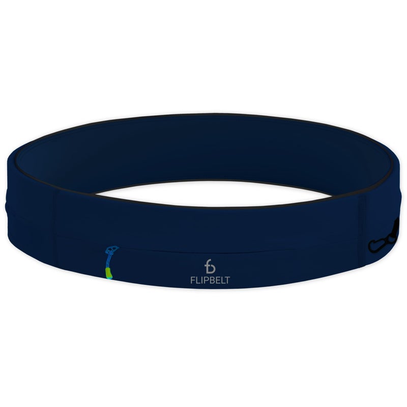 FlipBelt Zipper Running Belt Waist Pack for Fitness and Running Fanny Pack for Women Men Phone Keys Money US Company Midnight Blue Large - Image 2