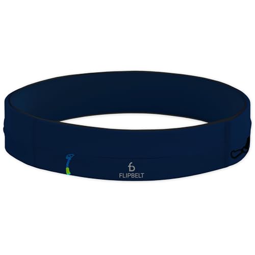 FlipBelt Zipper Running Belt Waist Pack for Fitness and Running Fanny Pack for Women Men Phone Keys Money US Company Midnight Blue Large - Image 1