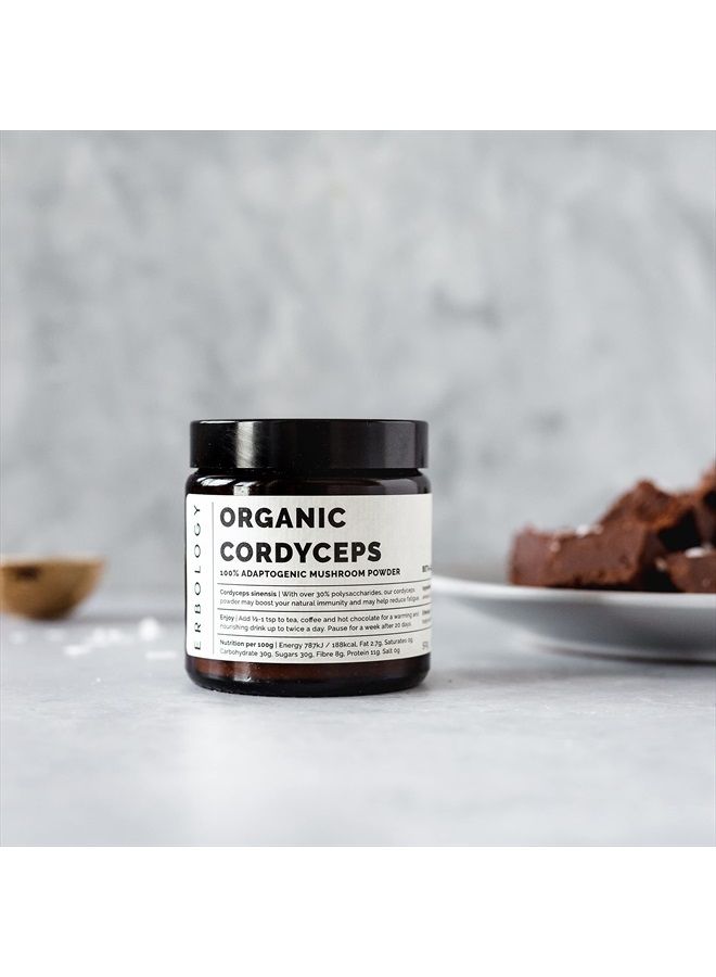 Erbology مسحوق فطر كورديسيبس العضوي 100% 50 حصة - 48% بيتا-جلوكان - طاقة وأداء - كورديسيبس سينينسيس - دفعة صغيرة - مزروع بشكل مستدام في أوروبا - نباتي - غير معدل وراثياً - بدون مواد مالئة مضافة - Image 5
