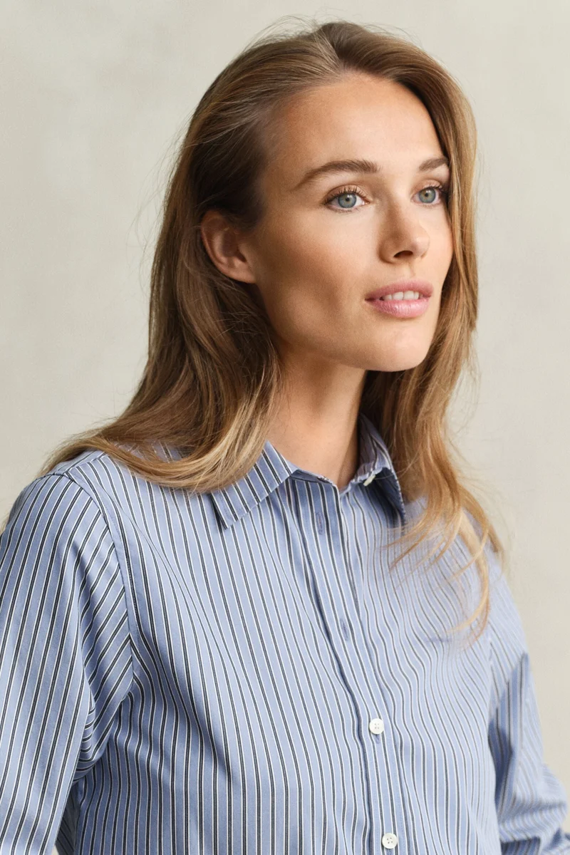 غانت Regular Fit Classic Poplin Striped Shirt