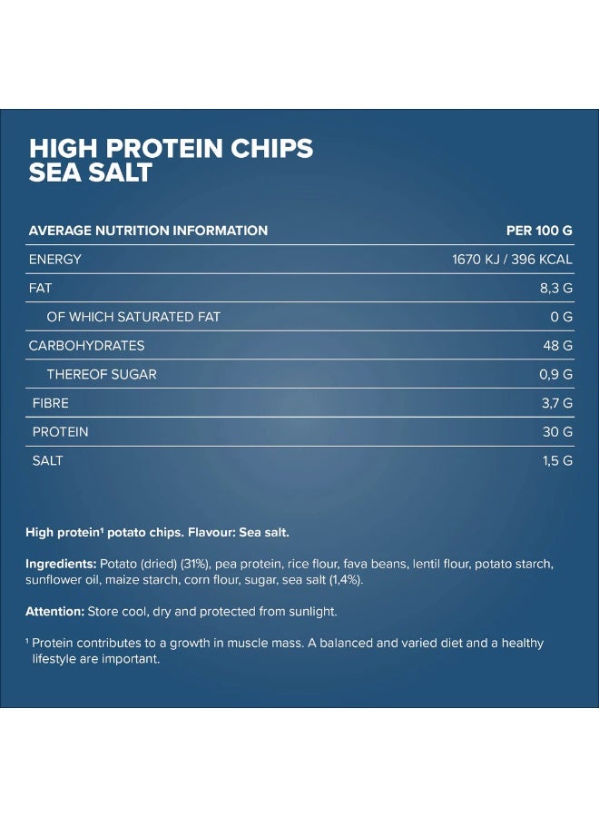 IronMaxx High Protein Potato Chips | 14 x 60g | Sea Salt Flavour - Image 4