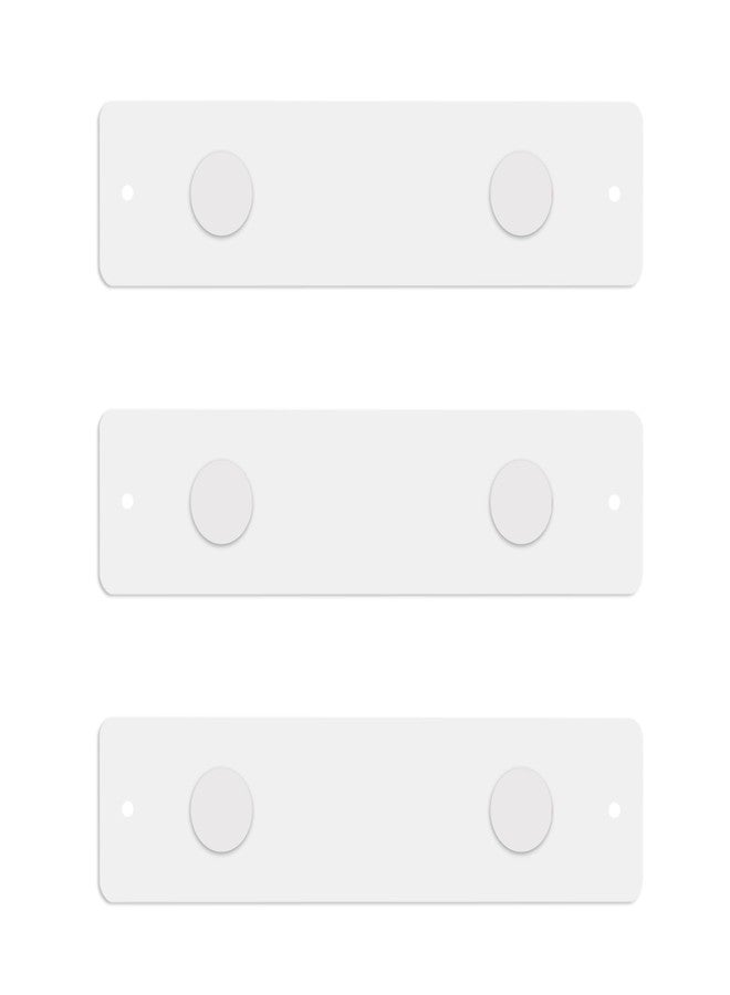 Three By Three Seattle Three by Three Magnetic Strip Bulletin Board Long Wide - 12" x 3" Metal Organizer with Strong Magnets & Wall-Mounting Hardware for Home, Office, or Dorm (3 Pack) Matte White - Image 1