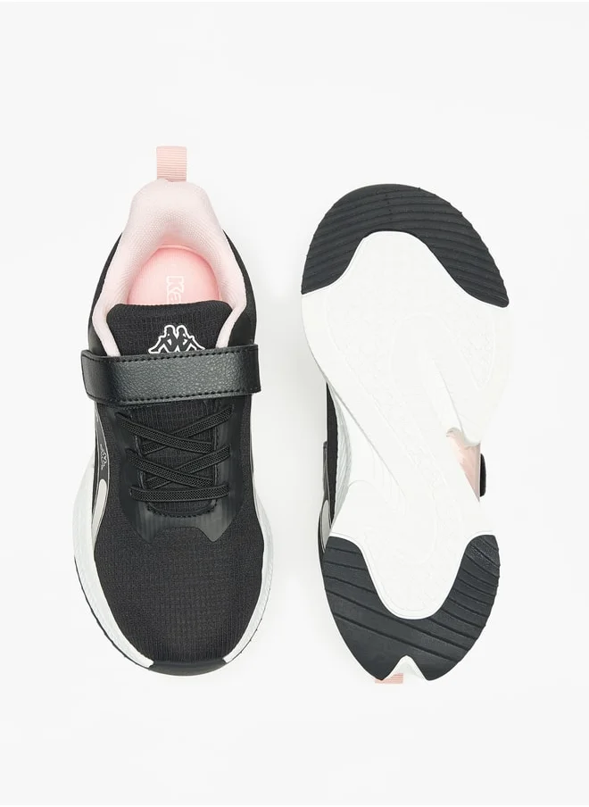كابا Girls' Logo Print Walking Shoes with Hook and Loop Closure
