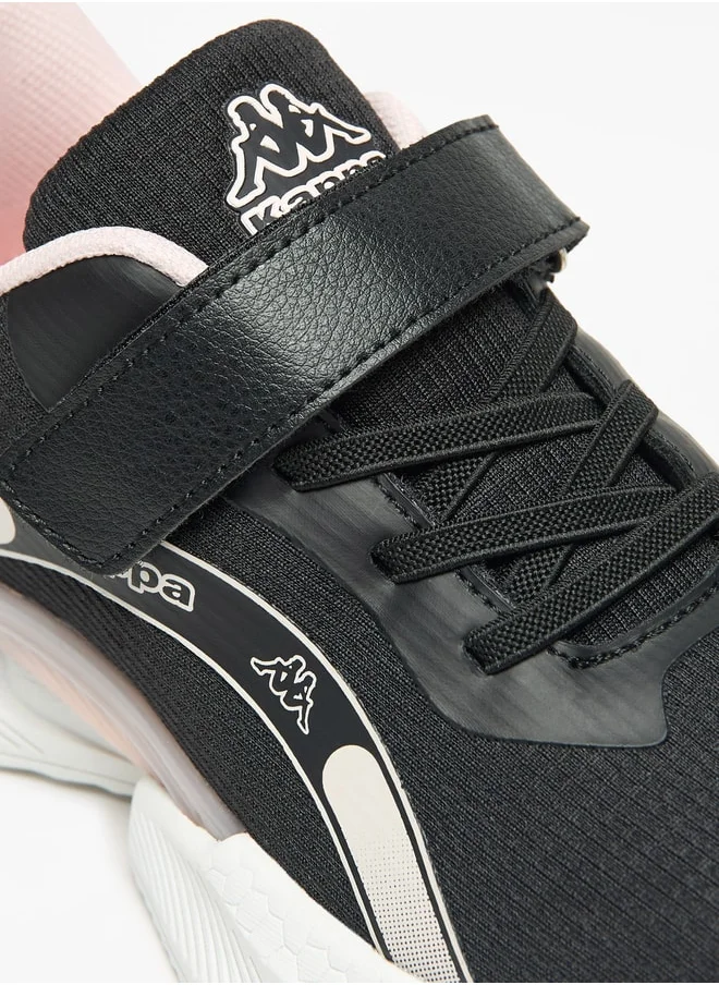 كابا Girls' Logo Print Walking Shoes with Hook and Loop Closure