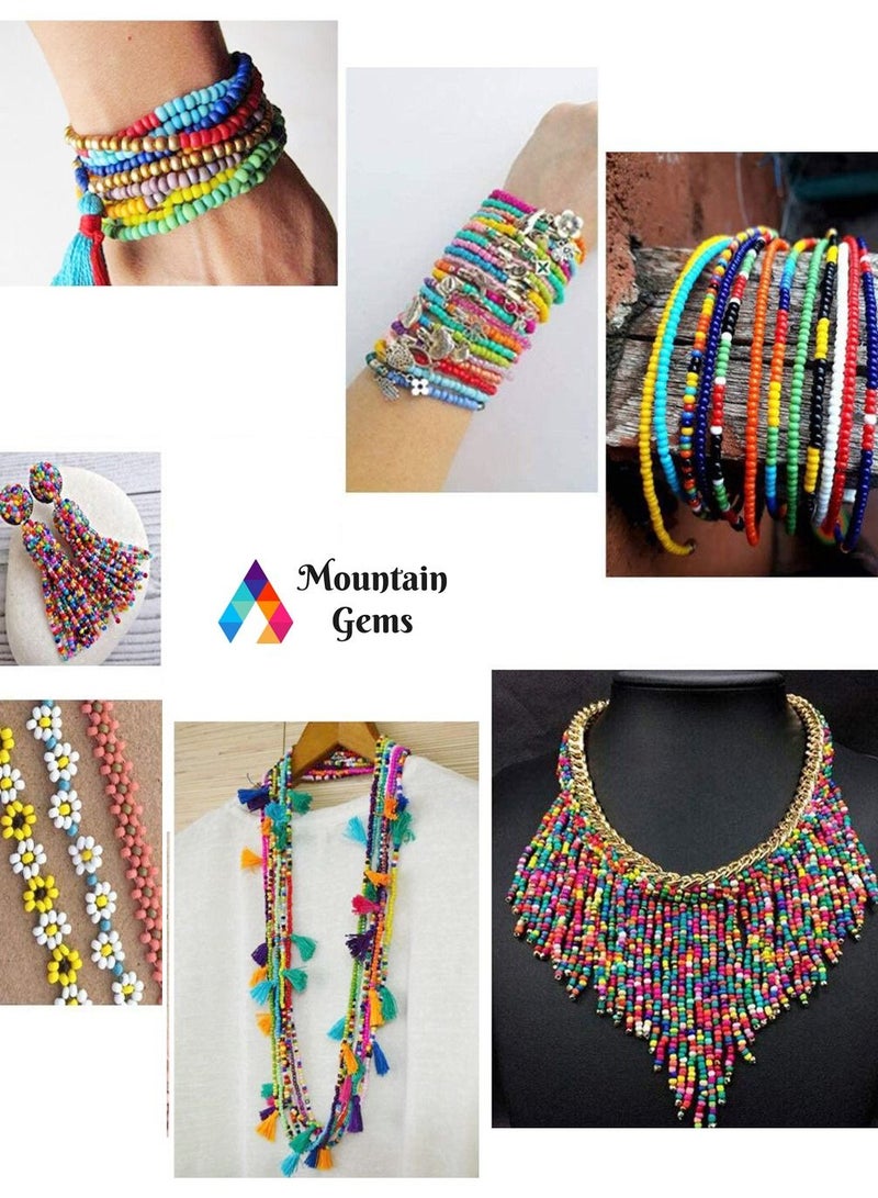 Mountain Gems Seed Beads Kit Colors and Alphabet Letter Beads for Bracelet Jewelry Making - Image 2