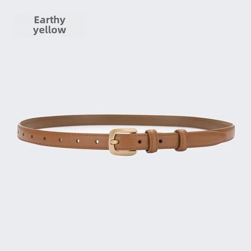 Womens Fashion Slim Belt for Dresses Coffee  - Image 5