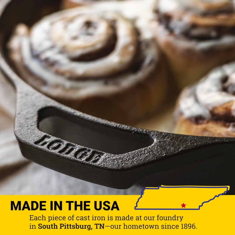 Lodge Pre-Seasoned Cast Iron Skillet Set - Set Includes 8 Inch Skillet, 10.25 Inch Skillet, and 12 inch Skillet - 3 Piece - Image 5