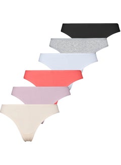 Lycra 6-Pack Premium Daily Use Thong Panties Maya G-005 B