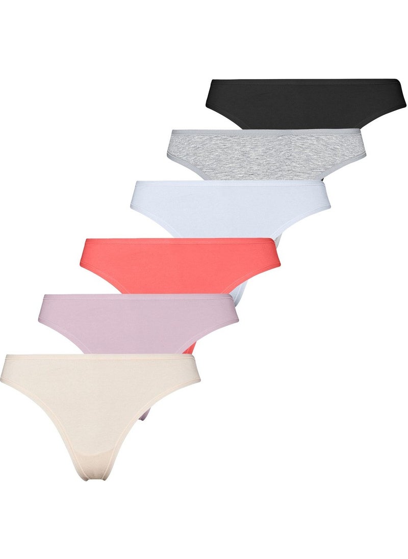 Giorgina Ferri - Lycra 6-Pack Premium Daily Use Thong Panties Maya G-005 B - Image 1