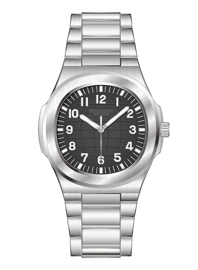 Watches for Men Fashion Stainless Steel Quartz Chronograph Water Resistant Watch Analog Wristwatch 