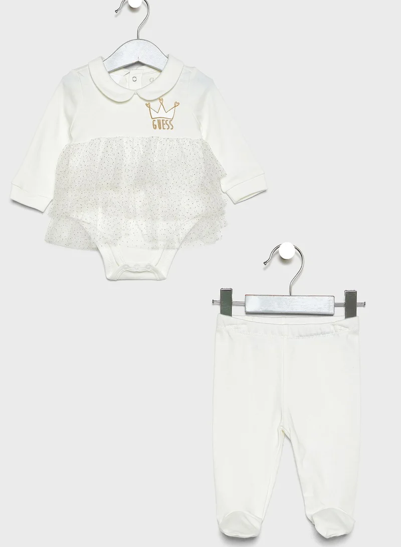 GUESS Infant Layered Mesh Bodysuit + Legging Set