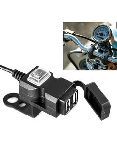 Dual USB Port 12V Waterproof Motorbike Motorcycle Handlebar Charger 5V 1A/2.1A Adapter Power Supply Socket for Phone Mobile