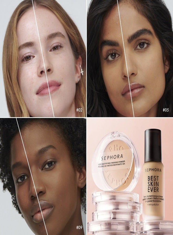 سيفورا بودرة اللمسة النهائية غير اللامعة من مجموعة سيفورا، تدوم 12 ساعة - بودرة مضغوطة للتحكم في الزيوت، لون 05 متوسط ​​محايد (10 جم) لإطلالة خالية من اللمعان تدوم طويلًا - Image 4