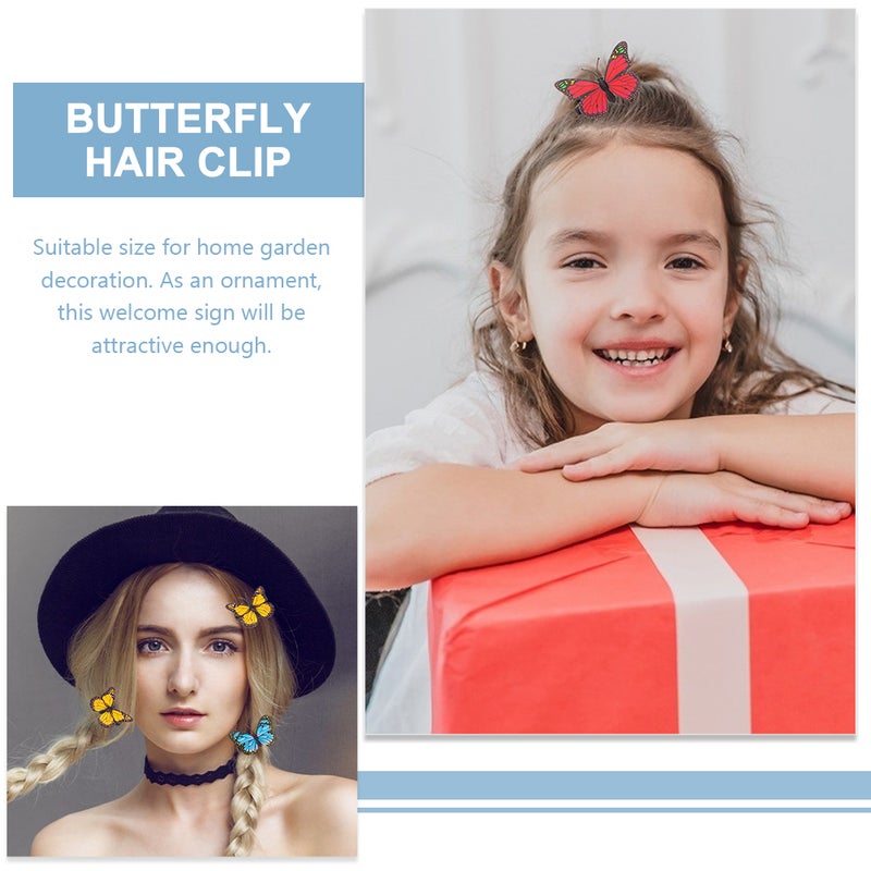 50pcs Butterfly Clip Wall Decoration Novelty 3D Butterfly Wall Art Multi-functional Butterfly Hairclip - Image 2