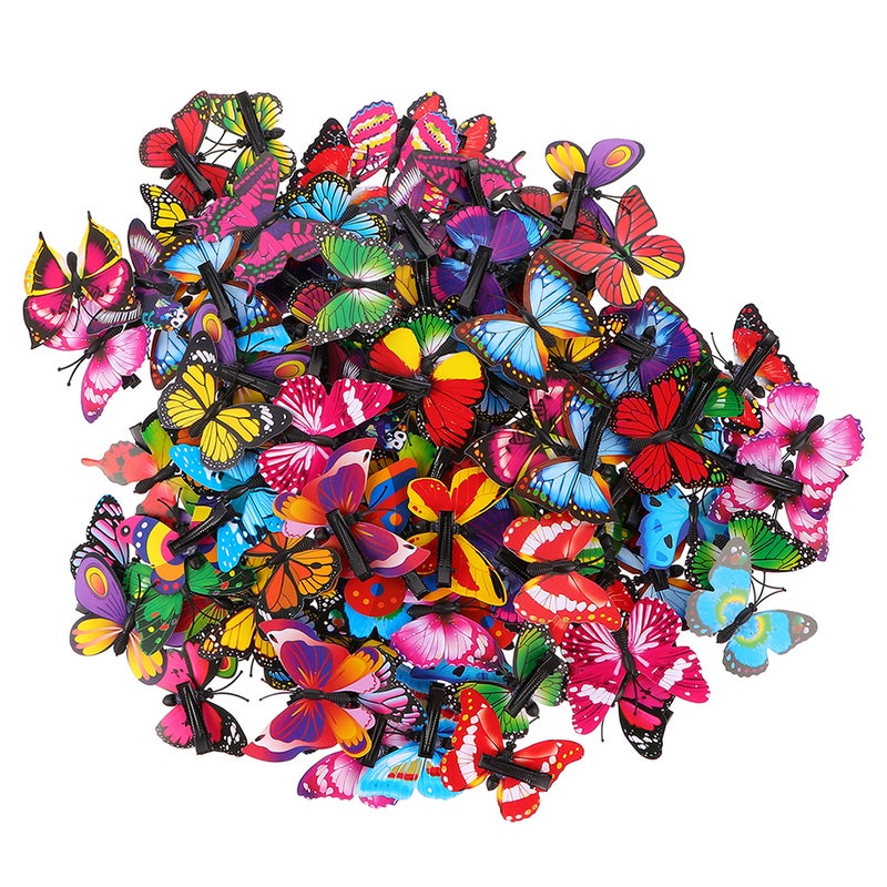50pcs Butterfly Clip Wall Decoration Novelty 3D Butterfly Wall Art Multi-functional Butterfly Hairclip - Image 1