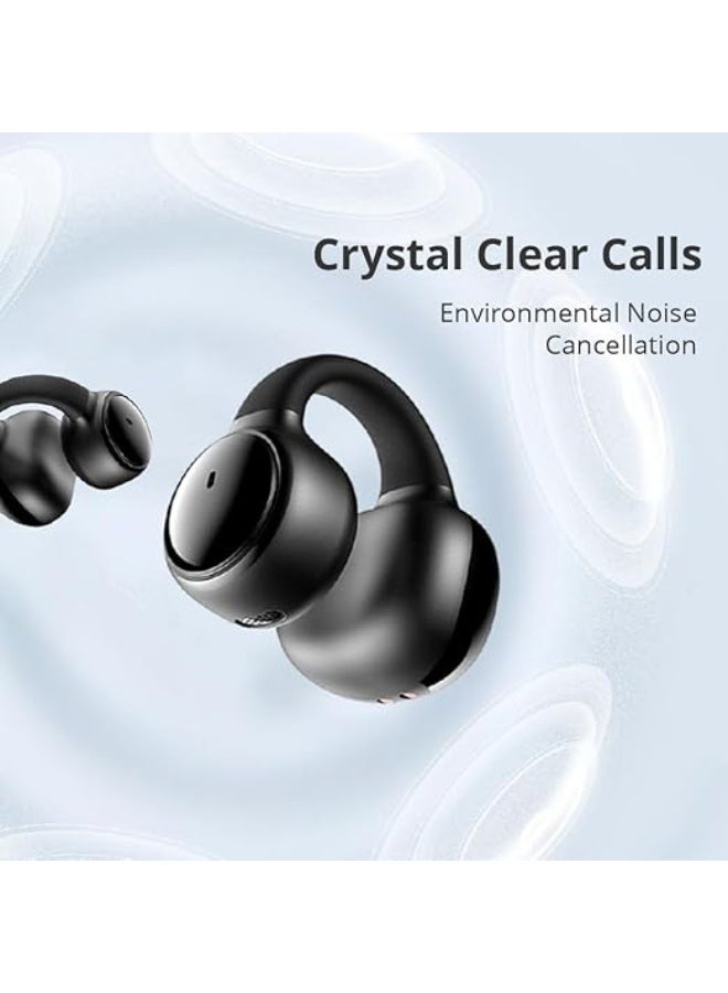 RIVERSONG RIVERSONG Air Clip L2  Open Wearable Stereo Earbuds, Clip-On Ear Design, 30 HR Playing time, ENC Clear Calls, 360 HD Stereo, Black - Image 4