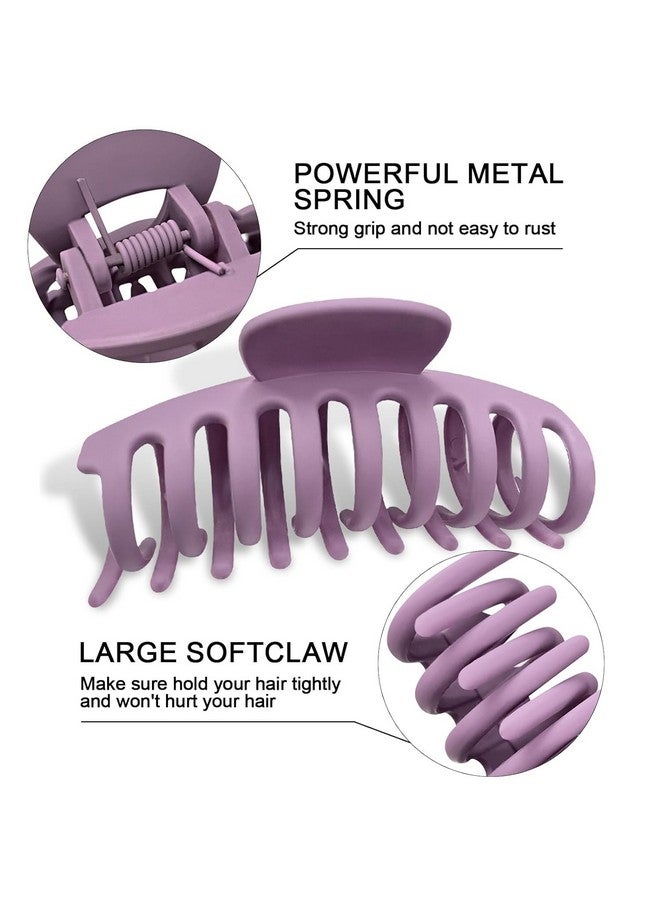 AUTOWRAP 4 pcs Hair Claw Clips, Non-Slip Matte Large Size Claw Clips,Strong Hold 90's Vintage Jaw Clips for Women & Girls, Hair Styling Accessories, Perfect for Thick & Thin Hair - Image 3