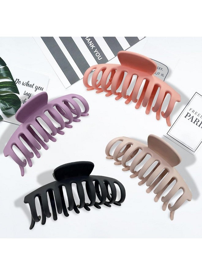 AUTOWRAP 4 pcs Hair Claw Clips, Non-Slip Matte Large Size Claw Clips,Strong Hold 90's Vintage Jaw Clips for Women & Girls, Hair Styling Accessories, Perfect for Thick & Thin Hair - Image 5