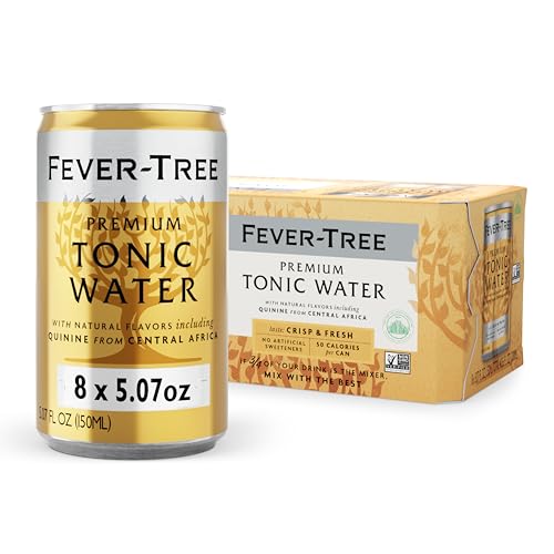 FEVER TREE FeverTree Tonic Water  Premium Mixer for Cocktails and Mocktails 51 fl oz Cans Pack of 8  Naturally Sourced NonGMO - Image 1