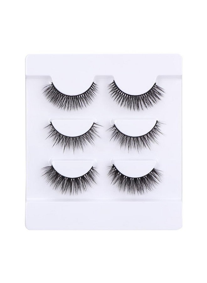 Calailis False Eyelash, Eye Makeup Lash 3D Faux Mink Fake Eyelash Long Natural Eyelashes 3 Pairs With 5G False Eyelash Glue (Cs12) - Image 2