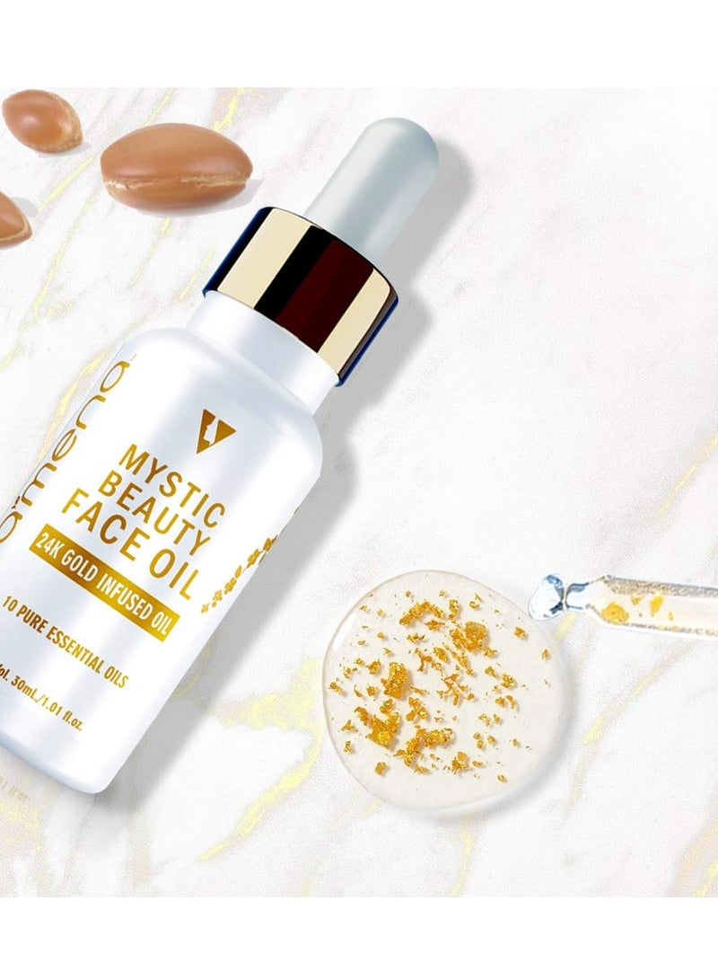 VOLAMENA WITH DEVICE Mystic Beauty Face Oil with 24k Gold and 10 Pure Essentials Oils 1.01 Fl Oz 30ml - Image 3