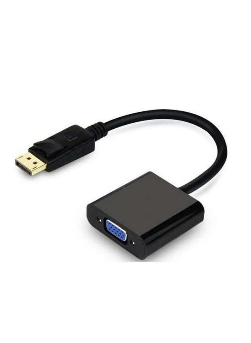 Generic Display Port To VGA Converter Adapter Black  - Image 1