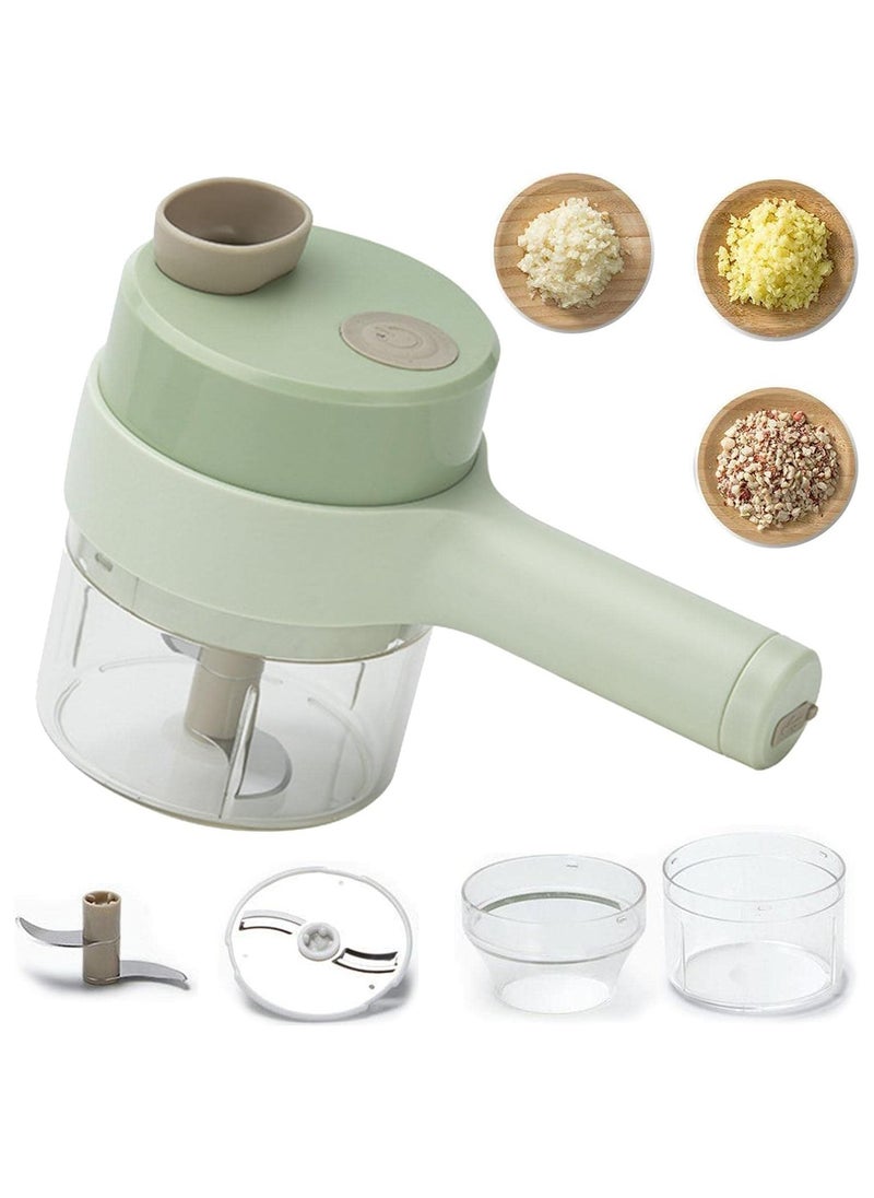 Denx Owii 4-in-1 Handheld Electric Vegetable Cutter Set, Electric Garlic Chopper, Mini Electric Food Chopper, Cordless Vegetable Chopper, Suitable for Vegetables, Fruits, Meat  - Image 5