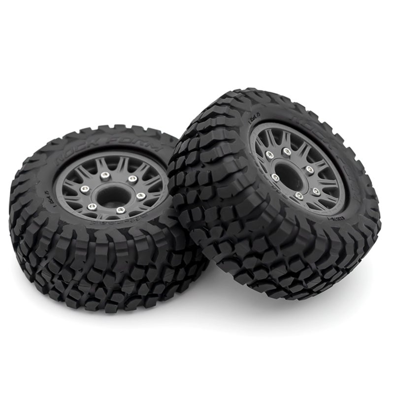RC Rock Crawler Tires: 4 Black Anti-Slip Rubber Tires - Advanced Grip Design RC Crawler Wheels for 1/10 Slash K1 Short Truck All Terrain RC Car DIY Enthusiasts - Image 4