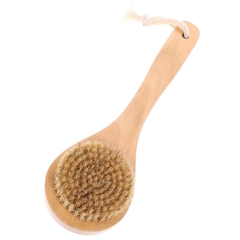 Wooden Handle Exfoliating Bath Brush Soft Bristle for Body Massage Skin Cleansing - Image 2