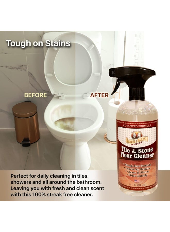 Parker & Bailey Tile & Stone Cleaner Floor Cleaner Granite Countertop Kitchen Island Cleaning Spray Marble Tile Slate Quartz Daily Granite Bathroom Counter 946 ML - Image 2