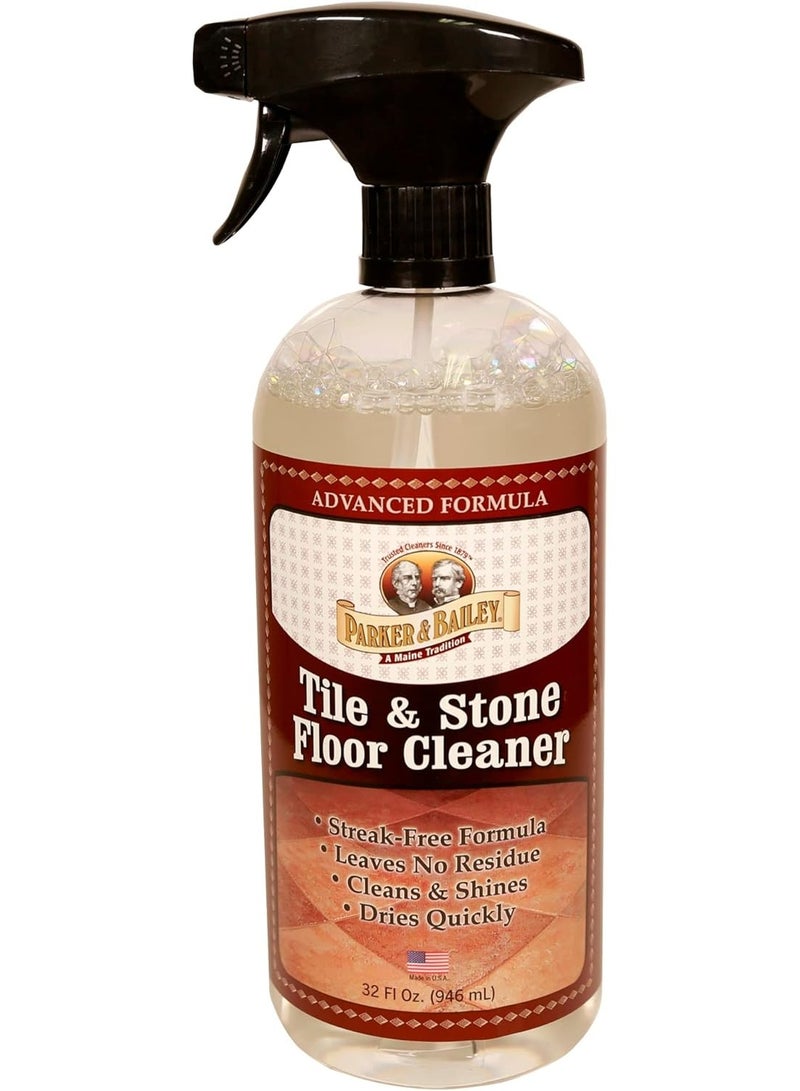 Parker & Bailey Tile & Stone Cleaner Floor Cleaner Granite Countertop Kitchen Island Cleaning Spray Marble Tile Slate Quartz Daily Granite Bathroom Counter 946 ML - Image 1