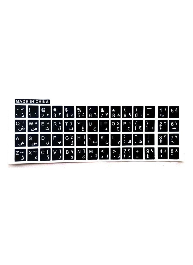 Generic Keyboard sticker letters and numbers (Arabic and English) for desktop computers and laptops  - Image 1