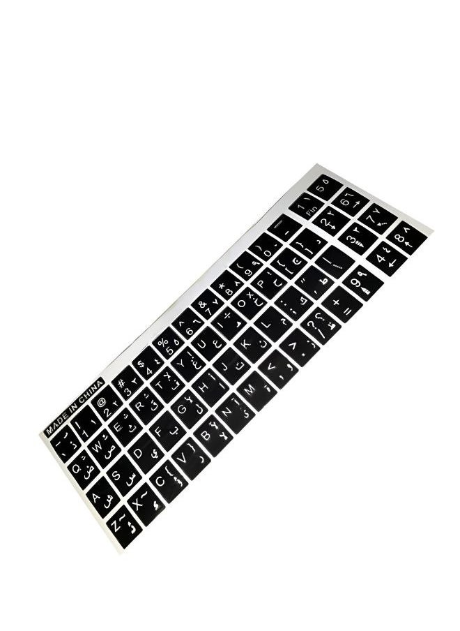 Generic Keyboard sticker letters and numbers (Arabic and English) for desktop computers and laptops  - Image 2