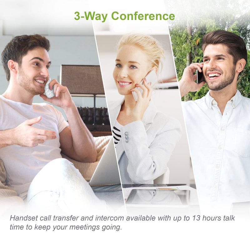 VTech CS1501 DECT Cordless Phone with Call Block, 2 Handsets, Intercom, Landline House Phones, White, Caller ID/Call Waiting, Redial, Handsfree, illuminated Display and Keypad - Image 4