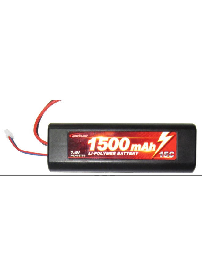 Generic Hengguan Simulation Car Original Battery 1500-3000-4500-5200-7000 MA Upgrade Battery Accessories-Color:7.4V 1500 MA Hard Shell T Head  - Image 1