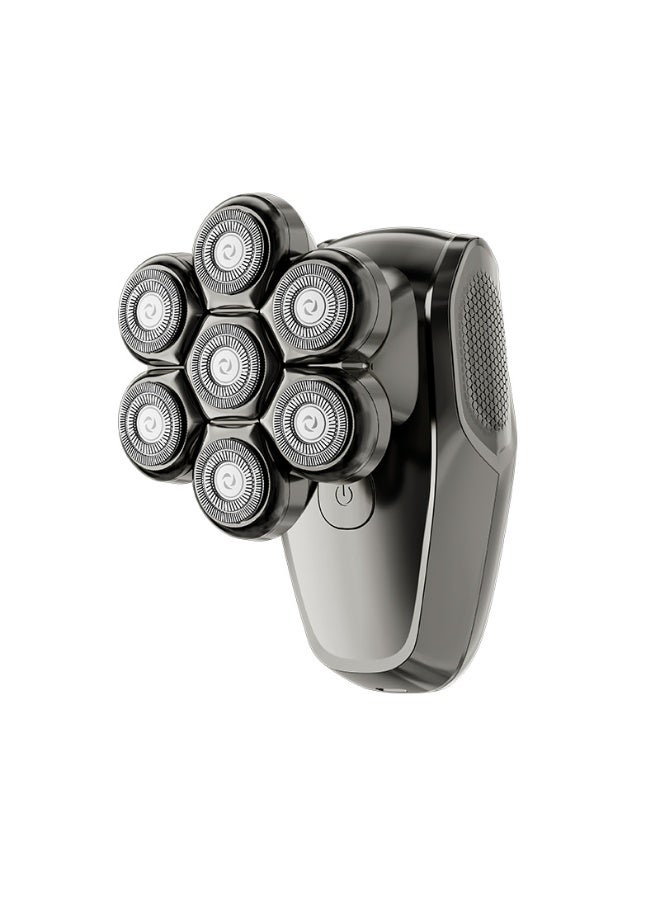 ماكينة حلاقة كهربائية للرأس 7D للرجال - شاشة LED ذكية، ماكينة حلاقة دوارة متعددة الوظائف، أداة قوية لاسلكية لحلاقة الرأس واللحية - Image 2