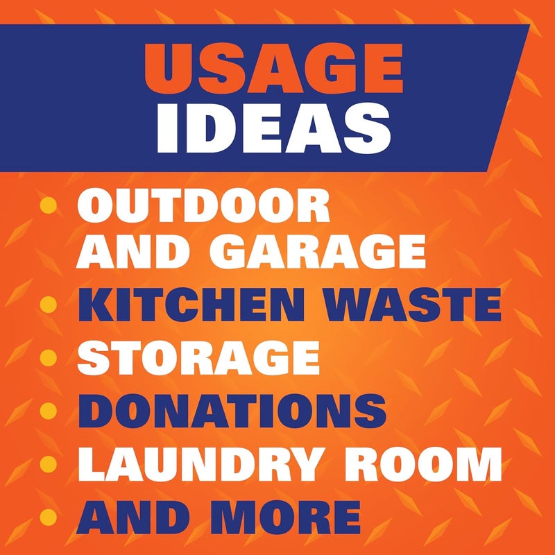 Hefty Strong Extra Large Trash Bags, Black, 33 Gallon, 48 Count - Image 5