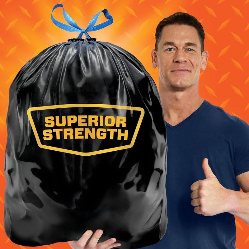 Hefty Strong Extra Large Trash Bags, Black, 33 Gallon, 48 Count - Image 3