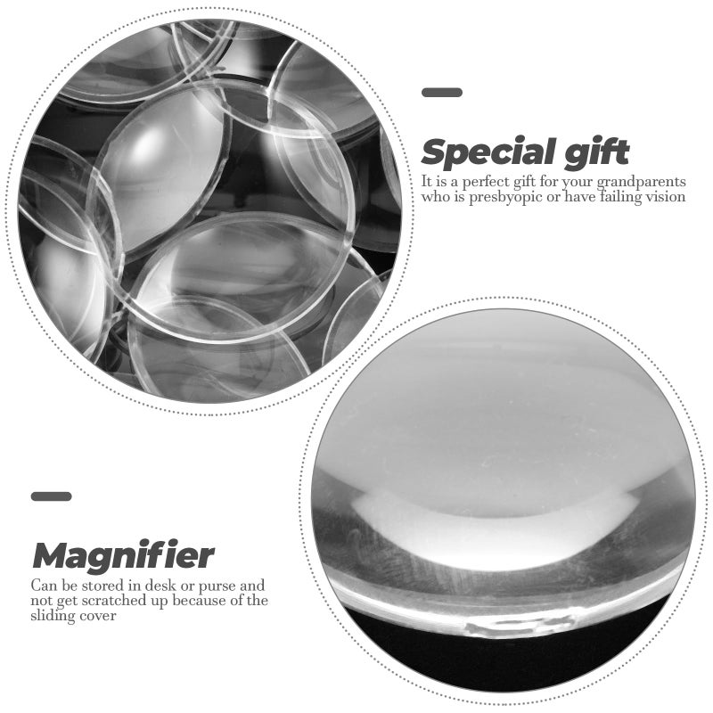 Hemobllo Optical 3D Lens for Magnifier - 20 Pcs 42mm Diameter Double Convex Lenses 68mm Focal Lengths Biconvex Lens Magnifying Glass Lens Optical Plastic Lens - Image 3