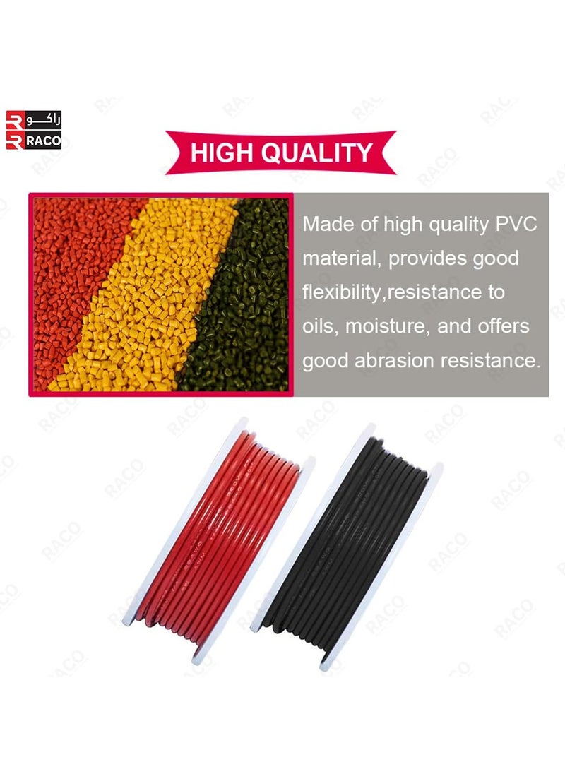RACO RACO US PRO Tinned Copper Wire – 50M Flexible Silicone Cable for Breadboards, Automotive Use, DIY Projects & Battery Wiring (1.3mm-50Metre(2 Color))  - Image 5