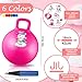 Threan 6 Pcs Hopper Ball for Kids 36 18 Inch Unicorn Bouncy Ball with Handle Unicorn Jumping Inflatable Bouncing Hopper Carnival Outdoor Toys for Girls Boys Toddler Children Gifts - Image 4