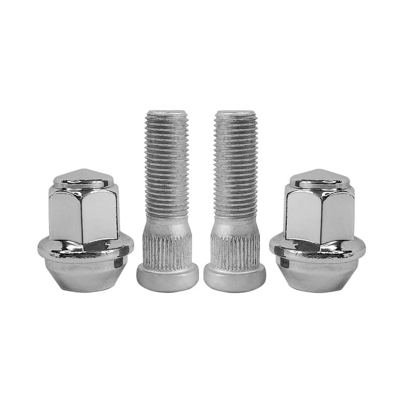 Mysttoo 4PCS M14x15 Chrome Wheel Lug Stud Nut Set 610620 Compatible with 20152023 Ford Mustang Explorer Edge Fusion Lincoln Continental MKZ MKX Aviator 611007 ACPZ1012D ACPZ1012M
