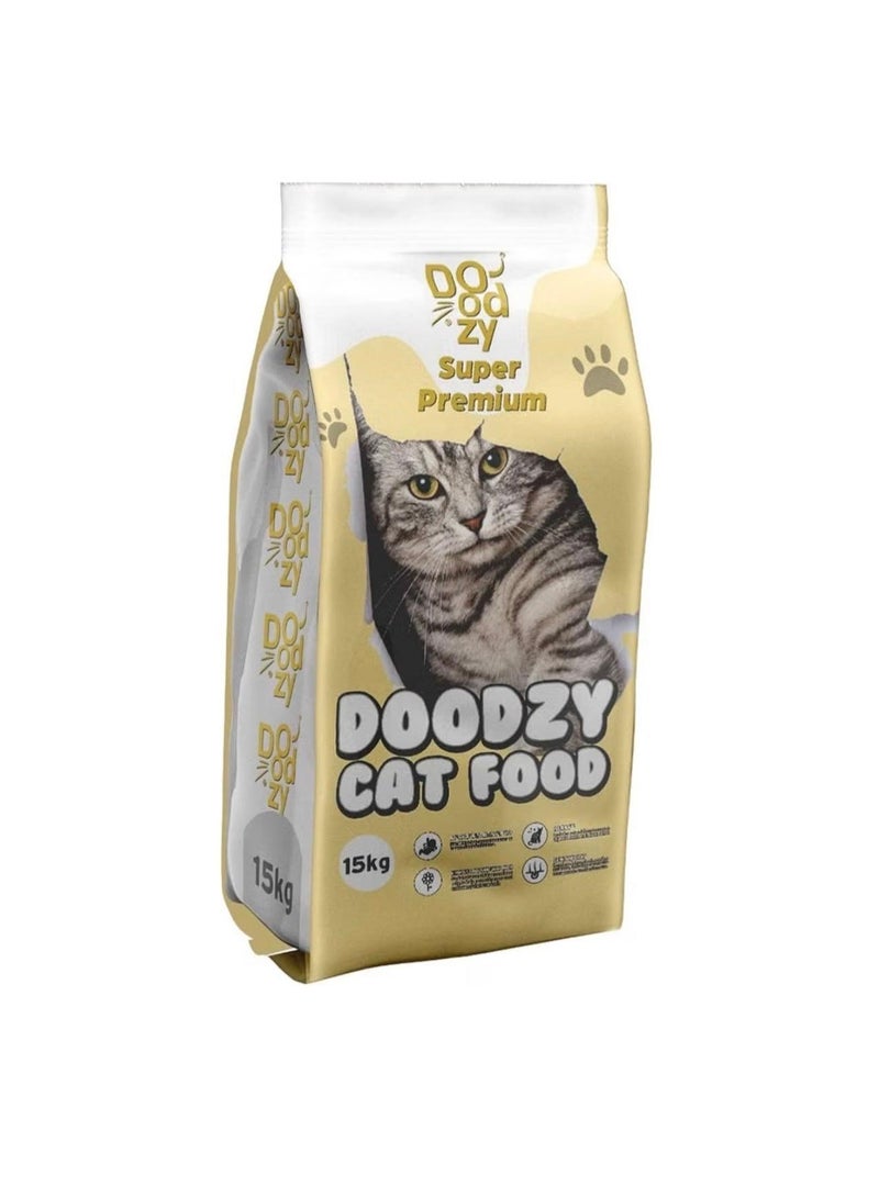 Doodzy Super Premium Dry Cat Food, 15 kg