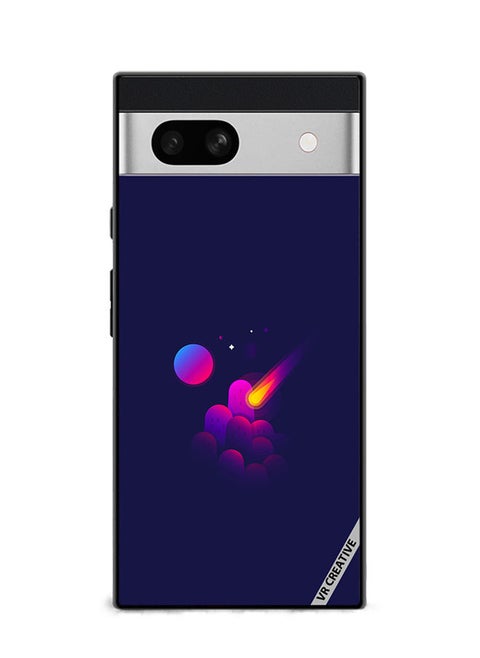 Protective Case Cover For Google Pixel 7a Space Minimalist Design Multicolour