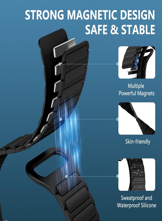 MYSNBKN 22mm Quick Fit Silicone Magnetic Strap for Fenix 8 47mm/Fenix 7/Fenix 7 Pro/Fenix 6/Fenix 6 Pro/Fenix 5/Fenix 5 Plus/Fenix EPIX, Watch Strap for Forerunner 935/945/955/965/Approach S60/S62 - Image 2
