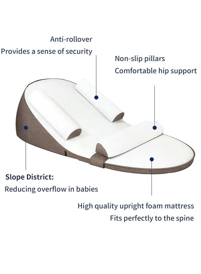 Ultra Soft Baby Lounger Travel Bed Sleeping Nest With Anti Reflux Pillow And Adjustable Height, 0 - 30°  - Image 2
