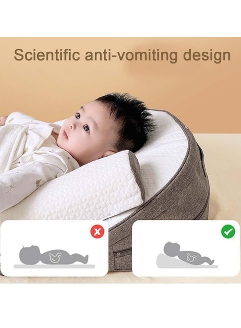 Ultra Soft Baby Lounger Travel Bed Sleeping Nest With Anti Reflux Pillow And Adjustable Height, 0 - 30°  - Image 3