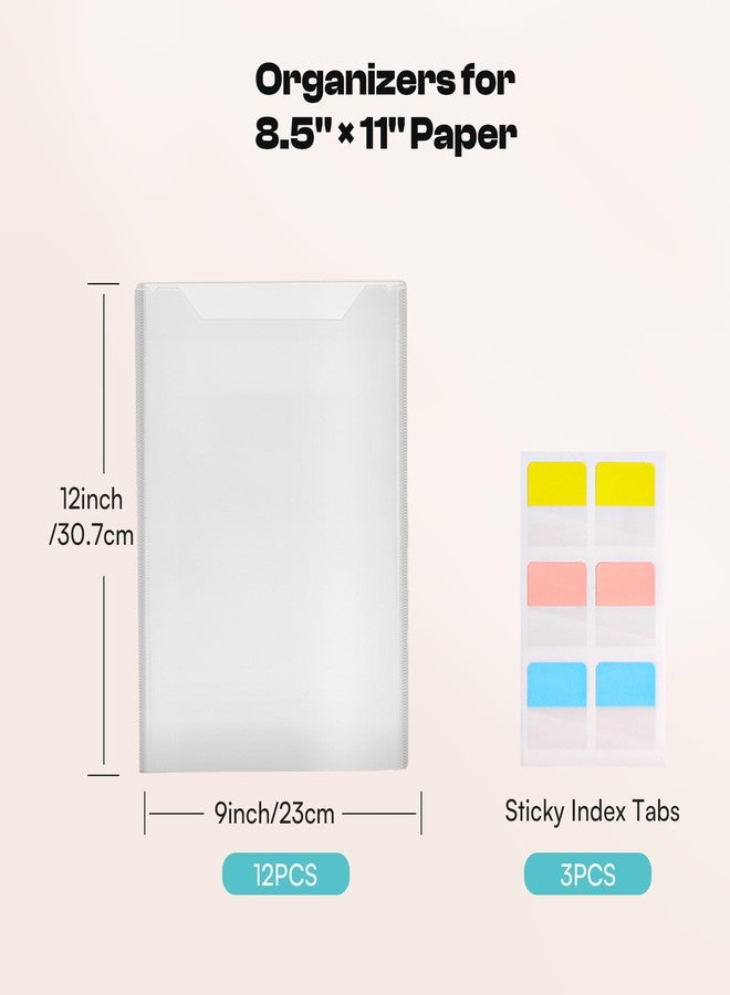 كايدو منظم ورق كايدو مكون من 12 قطعة، لتخزين الورق بحجم 8.5 × 11 بوصة، مجلدات بلاستيكية مع 18 قطعة من علامات الفهرسة اللاصقة، منظم لحمل الطابعة والصور والورق المقوى ومستلزمات سكرابوكينغ - Image 2