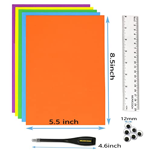 MEARCOOH 84PACK Foam Craft Sheets 8.5x5.5 inch Eva Color Bulk Foam Paper Set for Kids Classroom Art Craft Projects DIY Handcraft by MEARCOOH - Image 2