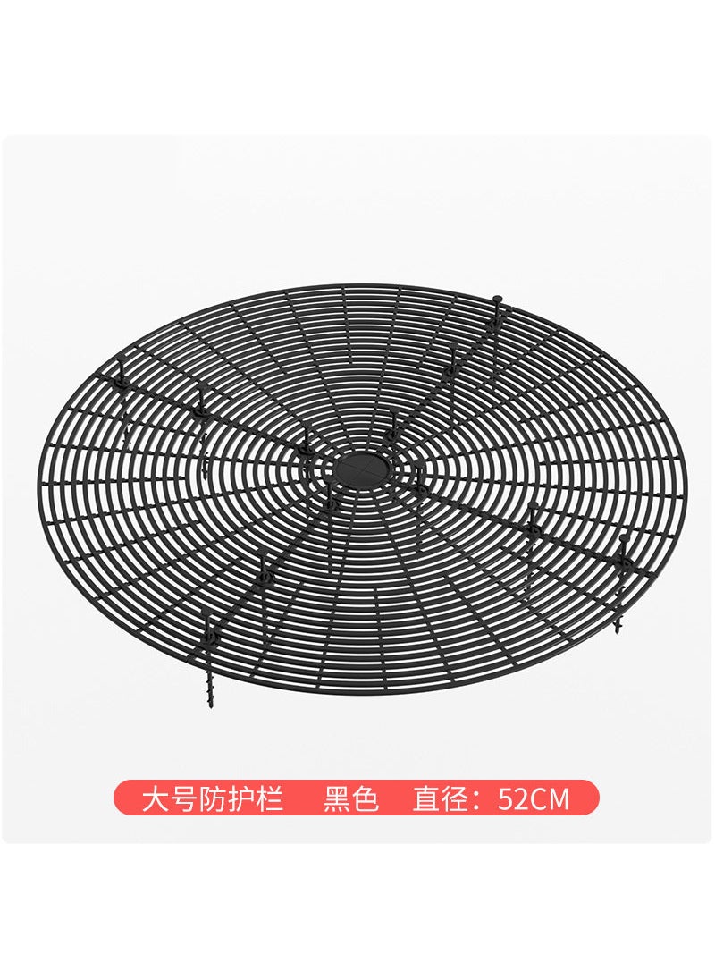 Generic 2024 Protection Anti-cat and Dog Flower Pot Soil Protection Bar Anti-baby Tipping Bonsai Children Anti-sprinkling Protection Hollow Soil Protection Cover Large Black-Round 